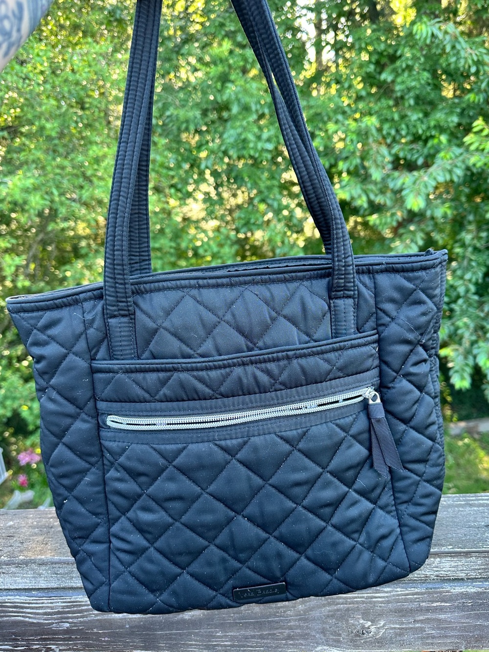 Vera bradley Quilted Black Tote Bag